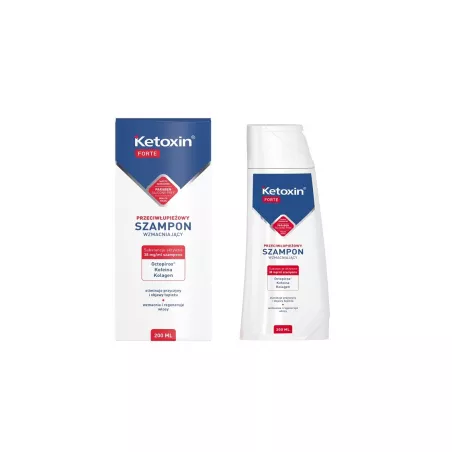 Ketoxin Forte szampon przeciwłupieżowy wzmacniający x 200ml Włosy L'BIOTICA