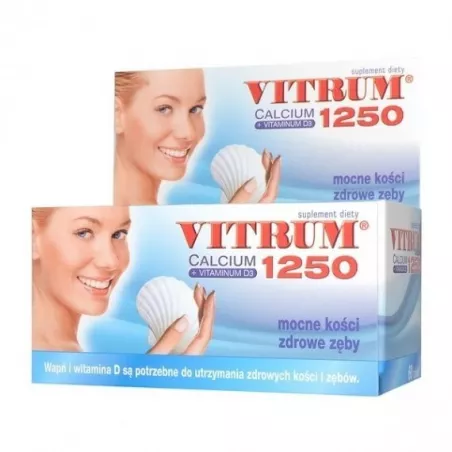 Vitrum Calcium 1250 + Vitaminum D3 x 60 tabletek powlekanych osteoporoza TAKEDA PHARMA SP. Z O.O.