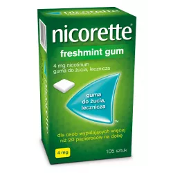 Nicorette freshmint guma do żucia 4mg x 105 szt leki na rzucenie palenia MCNEIL HEALTHCARE (IRELAND) LIMITED