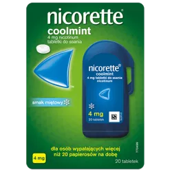 Nicorette coolmin tabletki do ssania 4 mg x 20 tabletek leki na rzucenie palenia MCNEIL HEALTHCARE (IRELAND) LIMITED