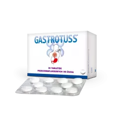 Gastrotuss tabletki do żucia x 30 tabletek wrzody żołądka, zgaga, refluks VITAMED