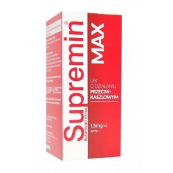 Supremin MAX syrop 1,5mg/ml 150ml ( data ważności 30.11.2025 ) leki na kaszel TEVA PHARMACEUTICALS POLSKA SP. Z O. O.