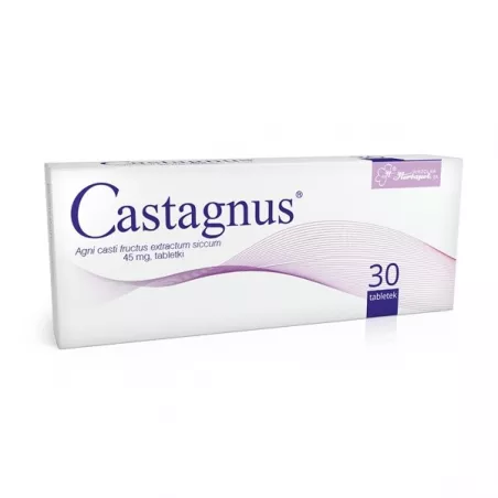 Castagnus tabletki 45mg x 30 tabletek menstruacja WROCŁAWSKIE ZAKŁADY ZIELARSKIE "HERBAPOL" S.A.