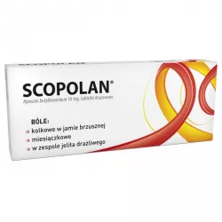 Scopolan tabletki drażowane 10mg x 10 tabletek tabletki przeciwbólowe WROCŁAWSKIE ZAKŁADY ZIELARSKIE "HERBAPOL" S.A.
