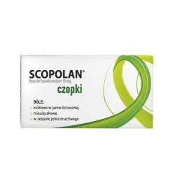 Scopolan czopki 10mg x 6 czopków preparaty na jelito drażliwe WROCŁAWSKIE ZAKŁADY ZIELARSKIE "HERBAPOL" S.A.