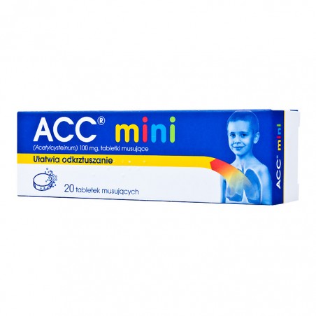 ACC Mini tabletki musujące 100 mg x 20 tabletek leki na kaszel SANDOZ GMBH