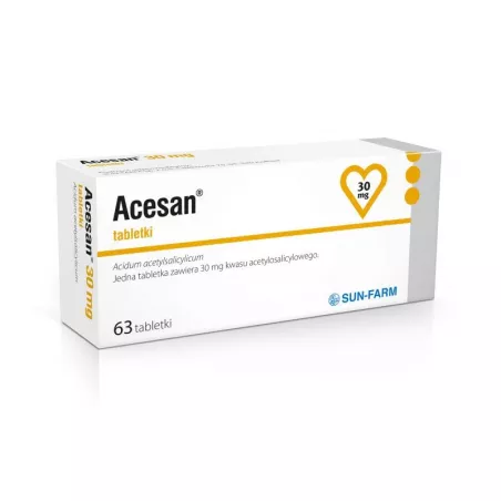 Acesan tabletki 30 mg x 63 tabletek leki przeciwzakrzepowe SUN-FARM SP. Z O.O.