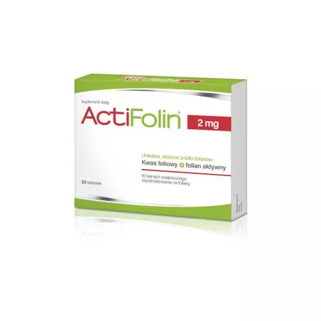 ActiFolin 2 mg tabletki x 30 tabletek kwas foliowy POLSKI LEK