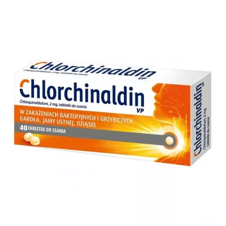 Chlorchinaldin VP tabletki do ssania 2mg x 40 tabletek leki na ból gardła i chrypkę PHARMASWISS CZESKA REPUBLIKA S.R.O.