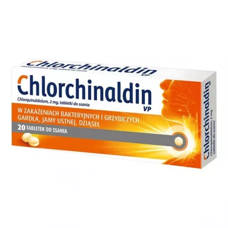 Chlorchinaldin VP tabletki do ssania 2mg x 20 tabletek leki na ból gardła i chrypkę PHARMASWISS CZESKA REPUBLIKA S.R.O.