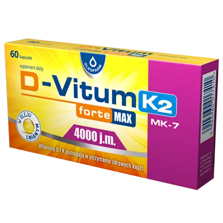 D-Vitum Forte Max 4000 j.m. K2 x 60 kapsułek witamina D OLEOFARM SP. Z O.O.