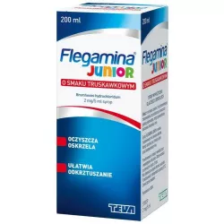 Flegamina Junior syrop o smaku truskawkowym 2mg/ml x 200 ml leki na kaszel TEVA PHARMACEUTICALS POLSKA SP. Z O. O.