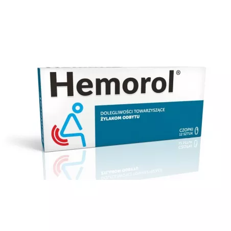 Hemorol czopki x 12 czopków preparaty na hemoroidy WROCŁAWSKIE ZAKŁADY ZIELARSKIE "HERBAPOL" S.A.