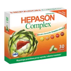 Hepason Complex kapsułki x 30 kapsułek niestrawność ASA SP.Z O.O. GŁUBCZYCE