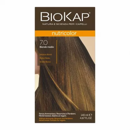 Biocap Nutricolor 7.0 Średni Blond x 140ml do włosów LAB PHARMA AGNIESZKA LEWANDOWSKA