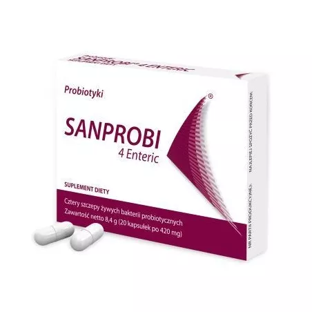 Sanprobi 4 Enteric x 20 kapsułek probiotyki na trawienie SANPROBI SP. Z O.O. SP.K.