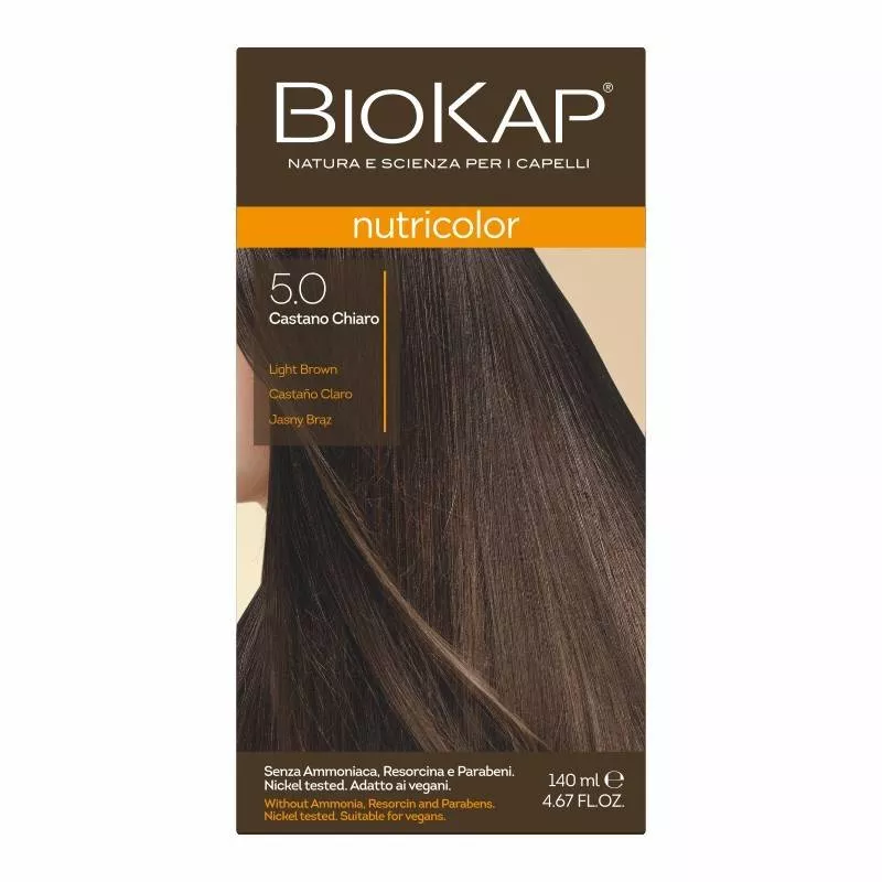 LAB PHARMA AGNIESZKA LEWANDOWSKA BIOKAP NUTRICOLOR 5.0 Jasny Brąz x 140ml — Składniki i ocena