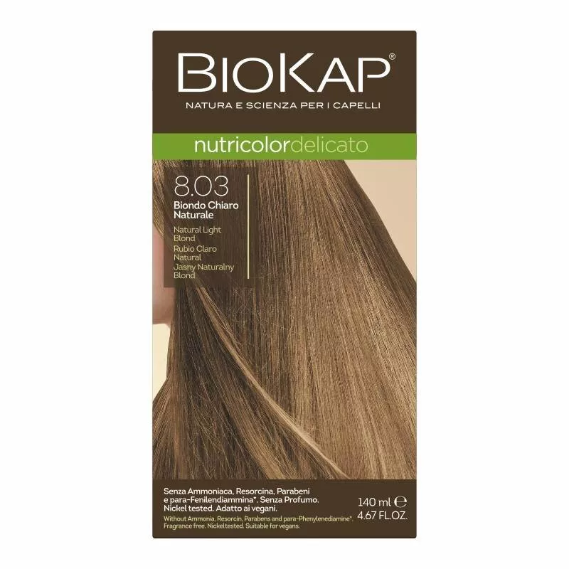 LAB PHARMA AGNIESZKA LEWANDOWSKA BIOKAP DELICATO 8.03 Jasny Naturalny Blond x 140 ml — Składniki i ocena