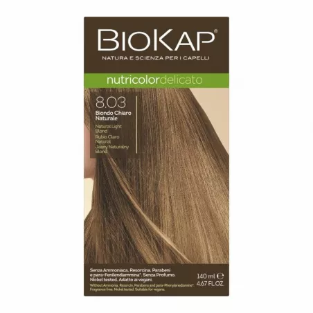 BIOKAP DELICATO 8.03 Jasny Naturalny Blond x 140 ml do włosów LAB PHARMA AGNIESZKA LEWANDOWSKA