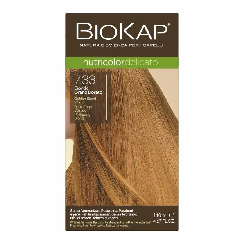 LAB PHARMA AGNIESZKA LEWANDOWSKA BIOKAP DELICATO 7.33 Pozłacany Blond x 140 ml — Składniki i ocena