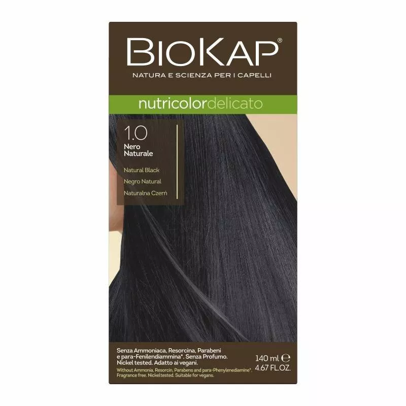 LAB PHARMA AGNIESZKA LEWANDOWSKA BIOKAP Delicato 1.0 Naturalna Czerń x 140 ml — Składniki i ocena
