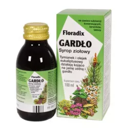 Zioło-Piast Floradix Gardło syrop x 100 ml leki na ból gardła i chrypkę ZIOŁO-PIAST HURTOWNIA FARMACEUTYCZNA MARIAN ZAREMBA
