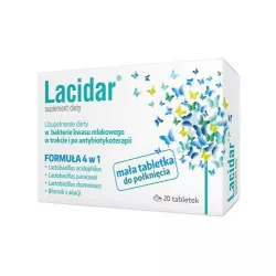 Lacidar tabletki x 20 tabletek probiotyki na trawienie RANBAXY (POLAND) SP. Z O.O.