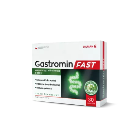 Gastromin Fast x 30 kapsułek niestrawność ZAKŁADY FARM. COLFARM