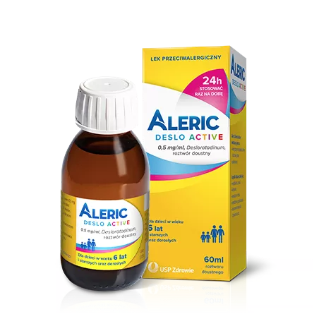 Aleric Deslo Active roztwór doustny 0,5mg/mlx60ml syropy na alergię US PHARMACIA SP. Z O.O.