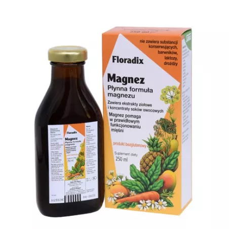 Zioło-Piast Floradix Magnez x 250 ml magnez ZIOŁO-PIAST HURTOWNIA FARMACEUTYCZNA MARIAN ZAREMBA