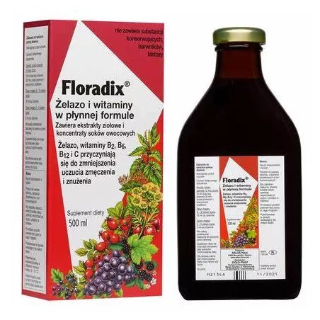 Floradix żelazo i witaminy płyn x 500 ml żelazo ZIOŁO-PIAST HURTOWNIA FARMACEUTYCZNA MARIAN ZAREMBA