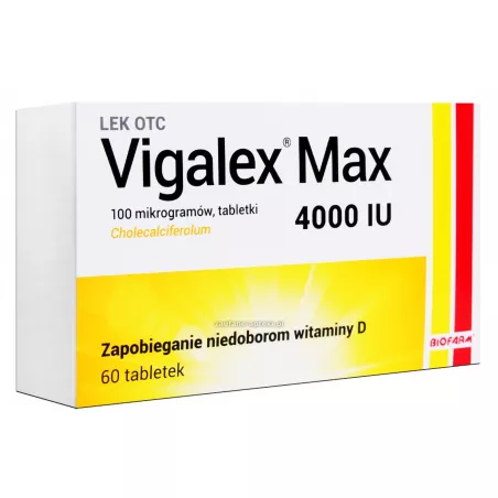 Vigalex Max witamina D3 4 000 IU x 60 tabletek witamina D BIOFARM SP.Z O.O.