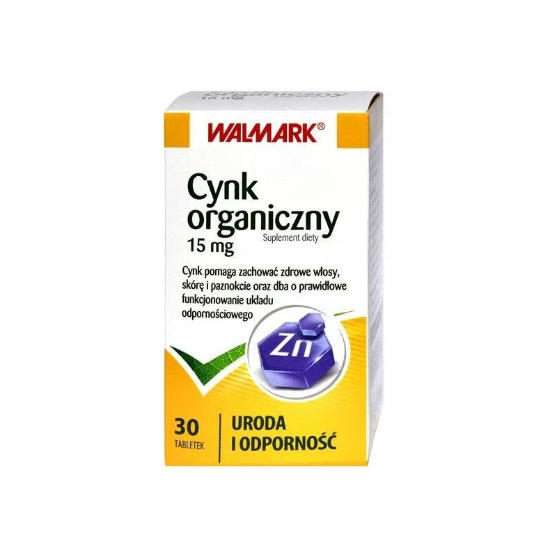 WALMARK SP. Z O.O. Cynk Organiczny 15 mg Walmark x 30 tabletek — Inhaltsstoffe i ocena