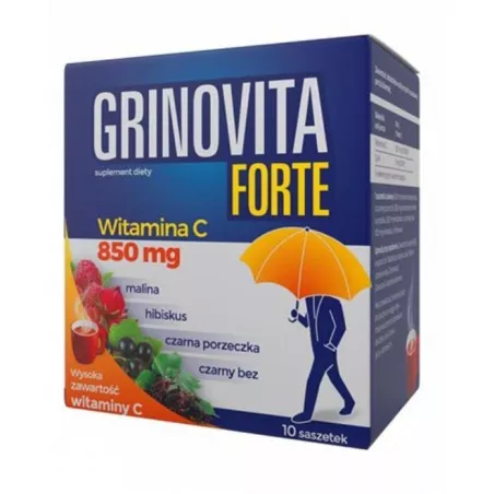 Grinovita Forte x 10 saszetek witamina C N.P.ZDROVIT SP Z O.O.