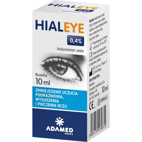 Hialeye 0.4% krople nawilżające x 10 ml krople do oczu ADAMED PHARMA SPÓŁKA AKCYJNA