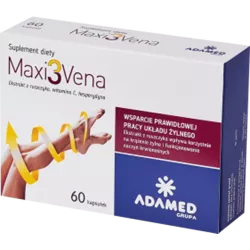 Maxi3vena kapsułki twarde 60 kapsułek preparaty na obrzęki ADAMED PHARMA SPÓŁKA AKCYJNA