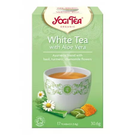 YOGI TEA herbata biała z aloesem, bazylią i kurkumą herbatki Lune Tea, Yogi Tea, Ziolove YOGI TEA