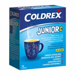 Coldrex Junior C proszek do sporządzania zawiesiny x 10 saszetek Zdrowie OMEGA PHARMA POLAND SP Z OO