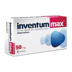 Inventum Max - tableteki do rozgryzania i żucia 50mg x 4 tabletek Potencja⁸³ AFLOFARM FARMACJA POLSKA SP. Z O.O.