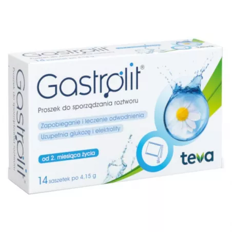Gastrolit proszek do rozpuszczania w torebkach x 14 torebek Elektrolity TEVA PHARMACEUTICALS POLSKA SP. Z O. O.