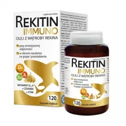 Rekitin Immuno x 120 kapsułek naturalne preparaty na odporność PRZEDSIĘBIORSTWO PRODUKCJI FARMACEUTYCZNEJ HASCO-LEK S.A.