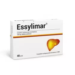 Essylimar tabletki powlekane 100 mg x 40 tabletek preparaty na wzdęcia POZNAŃSKIE ZAKŁADY ZIELARSKIE "HERBAPOL" S.A.