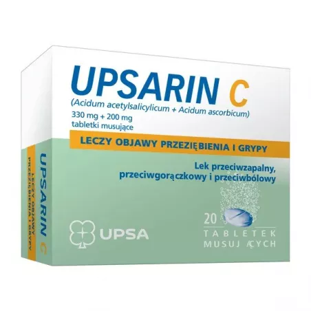 Upsarin C 330mg+200mg x 20 tabletek musujących leki na gorączkę UPSA SAS
