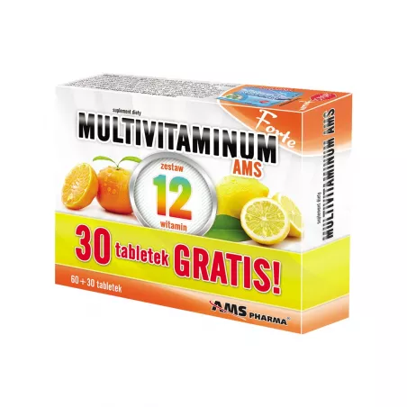 Multivitaminum AMS FORTE x 90 tabletek Multiwitaminy AMS PHARMA SP. Z O.O.