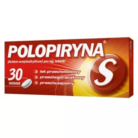 Polopiryna S 300 mg x 30 tabletek leki na gorączkę ZAKŁADY FARMACEUTYCZNE POLPHARMA S.A.