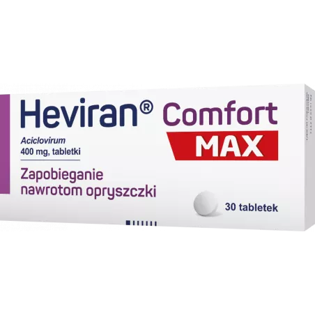 Heviran Comfort MAX 400mg x 30 tabletek opryszczka ZAKŁADY FARMACEUTYCZNE POLPHARMA S.A.