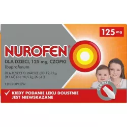 Nurofen dla dzieci czopki 125mg x 10 sztuk czopki przeciwbólowe RECKITT BENCKISER POLAND S.A.