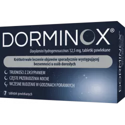Dorminox tabletki powlekane 12,5 mg x 7 tabletek Spokój i Sen ZAKŁADY FARMACEUTYCZNE POLPHARMA S.A.