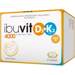 Witamina D Ibuvit D3 4000 + K2 MK-7 Omega-3, 30 kapsułek osteoporoza ZAKŁADY FARMACEUTYCZNE POLPHARMA S.A.