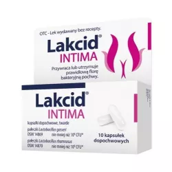 Lakcid Intima kapsułki dopochwowe x 10 kapsułek probiotyki ginekologiczne ZAKŁADY FARMACEUTYCZNE POLPHARMA S.A.